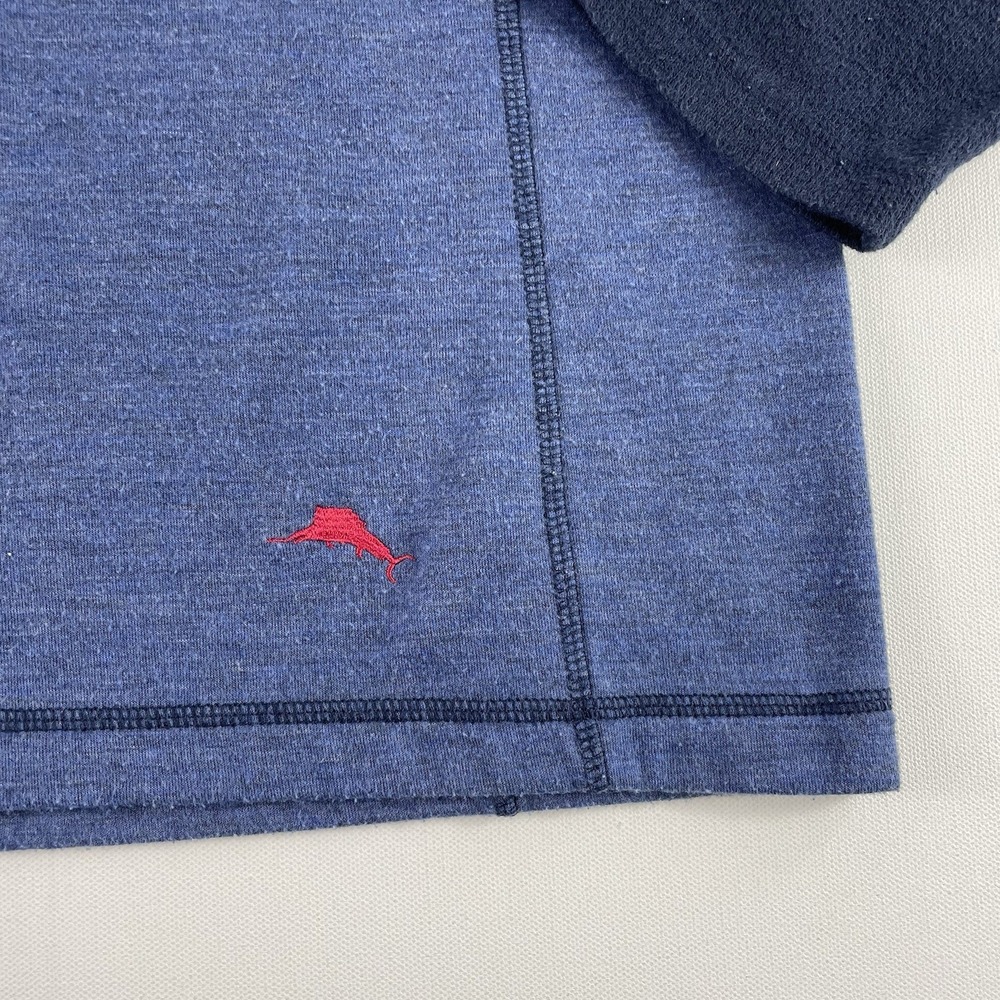 Tommy Bahama Sweater Mens Large Pullover Long Sleeve Blue‎ Cotton Acrylic Blend